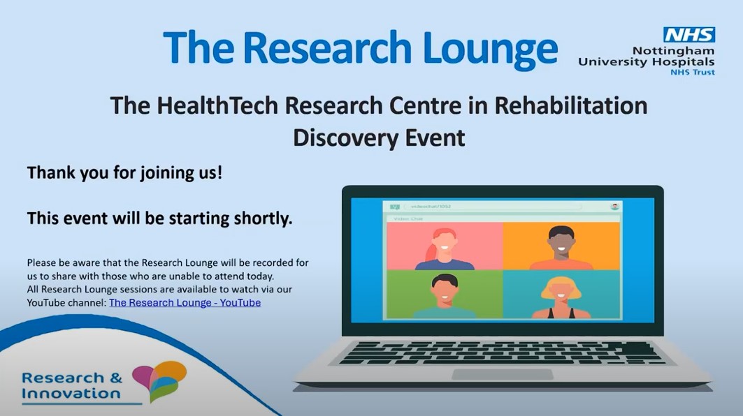 The HealthTech Research Centre in Rehabilitation Discovery Event Poster