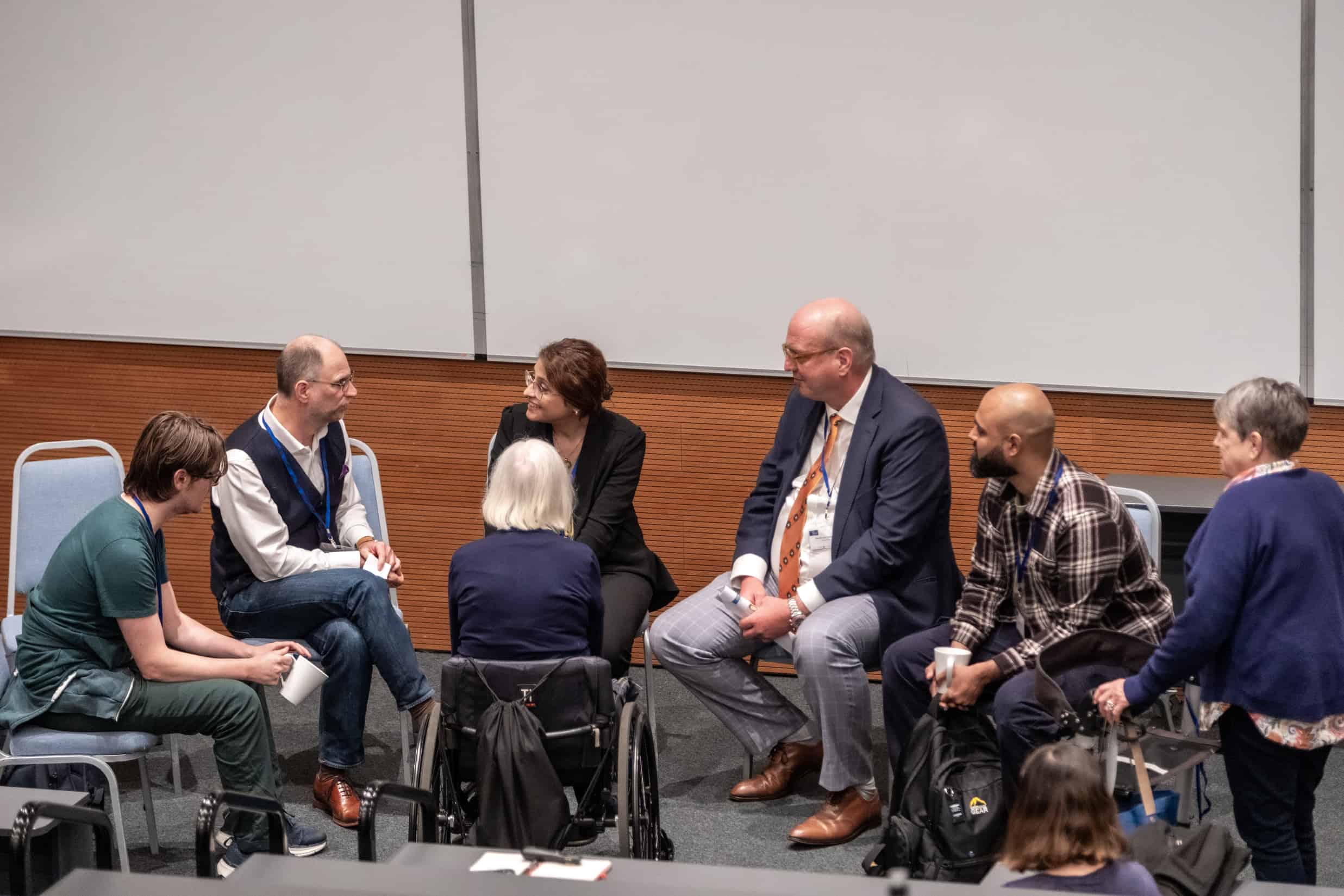 A group of people having a discussion