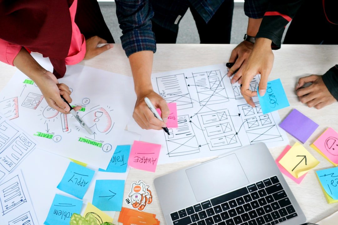 Idea planning with sticky notes